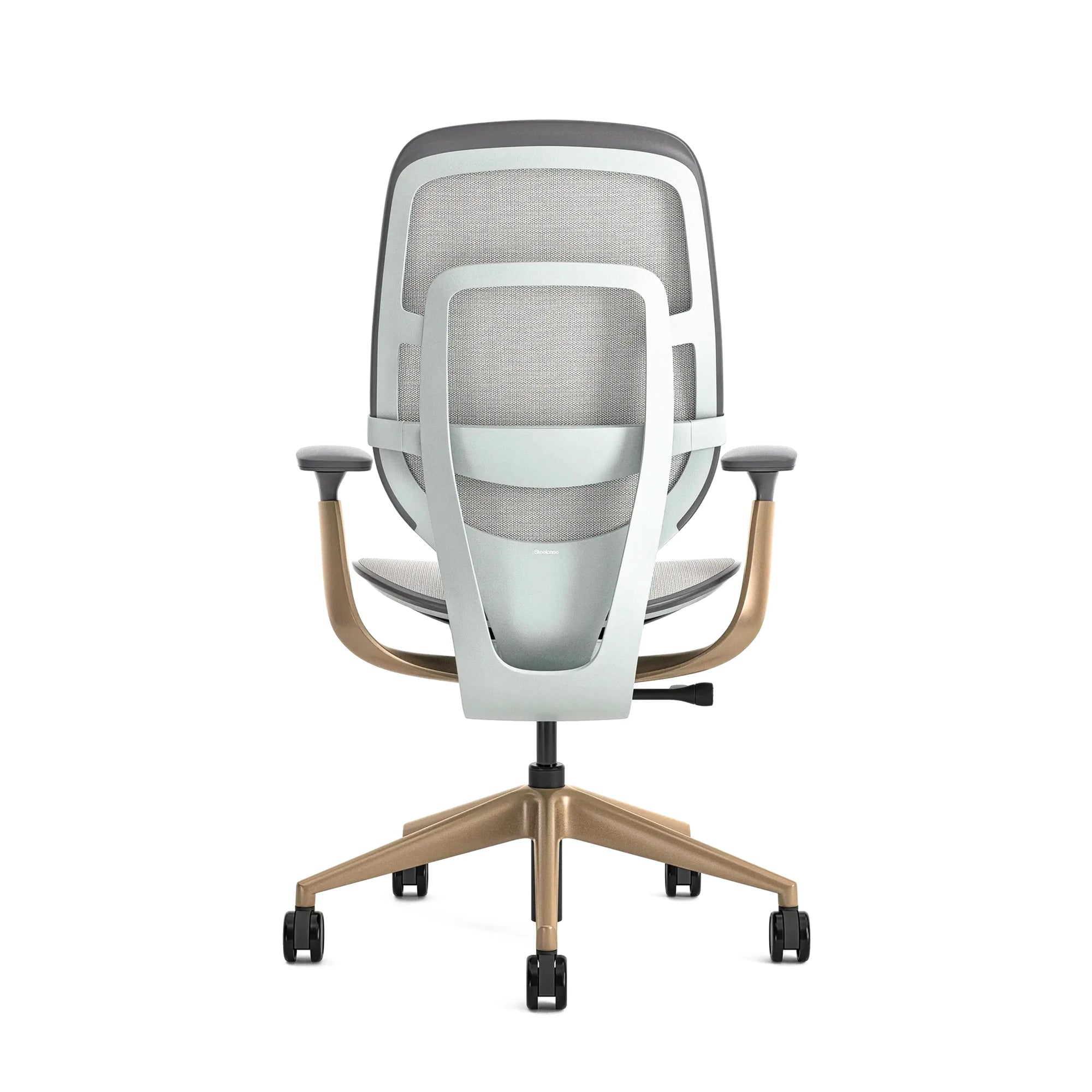 Without headrest / Intermix Opaque Seagull KR14+Matte Brass 4B22