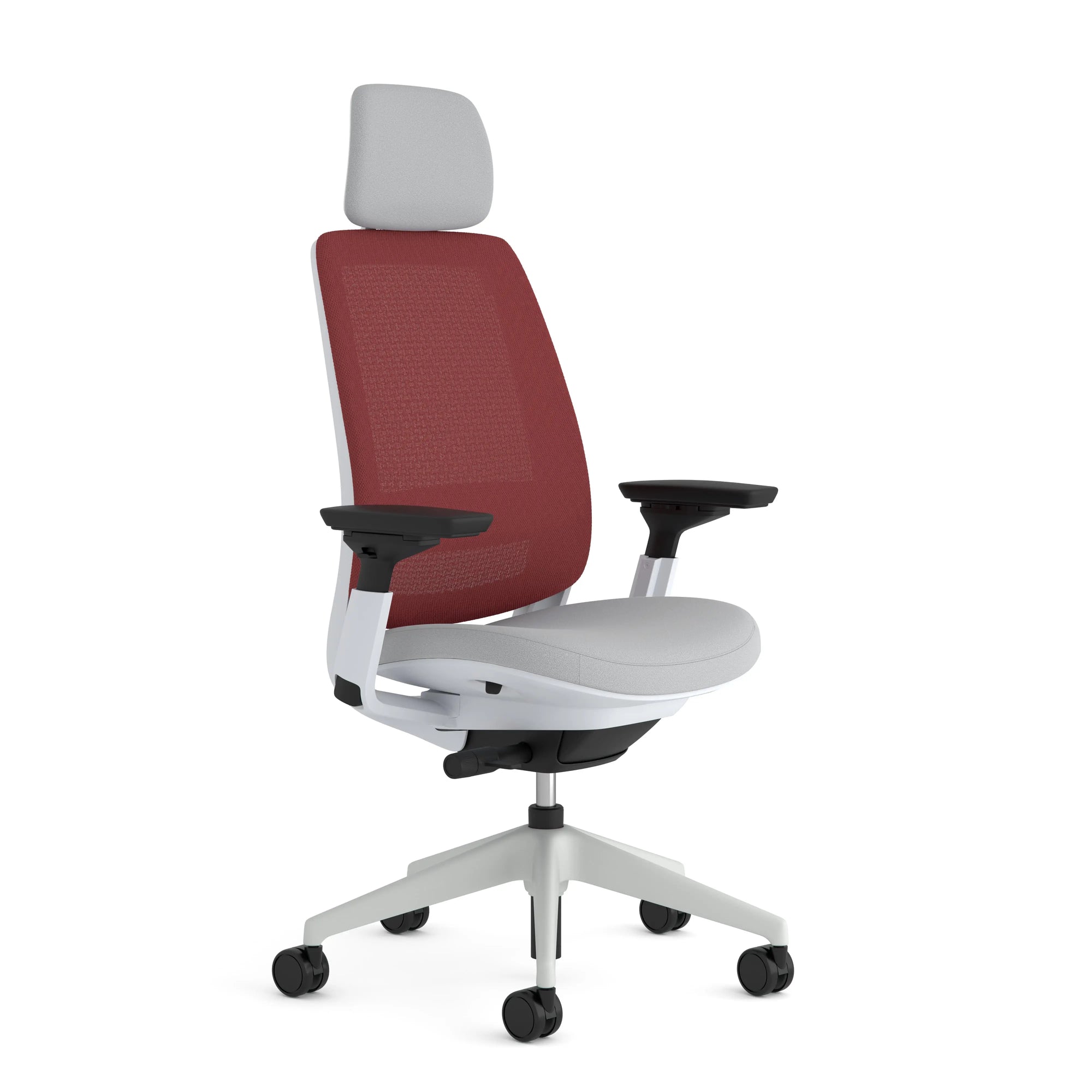 With headrest / 3D Microknit Scarlet 5T24/Gaja Pearl Grey 2027
